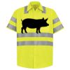 Men's High Visibility Safety Short Sleeve Work Shirt Thumbnail