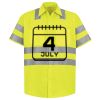 Men's High Visibility Safety Short Sleeve Work Shirt Thumbnail