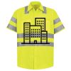 Men's High Visibility Safety Short Sleeve Work Shirt Thumbnail