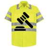 Men's High Visibility Safety Short Sleeve Work Shirt Thumbnail