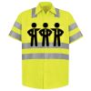Men's High Visibility Safety Short Sleeve Work Shirt Thumbnail