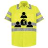 Men's High Visibility Safety Short Sleeve Work Shirt Thumbnail