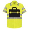 Men's High Visibility Safety Short Sleeve Work Shirt Thumbnail