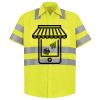 Men's High Visibility Safety Short Sleeve Work Shirt Thumbnail