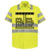 Men's High Visibility Safety Short Sleeve Work Shirt Thumbnail