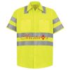 Men's High Visibility Safety Short Sleeve Work Shirt Thumbnail