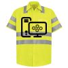 Men's High Visibility Safety Short Sleeve Work Shirt Thumbnail