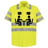 Men's High Visibility Safety Short Sleeve Work Shirt Thumbnail