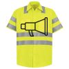 Men's High Visibility Safety Short Sleeve Work Shirt Thumbnail