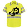 Men's High Visibility Safety Short Sleeve Work Shirt Thumbnail
