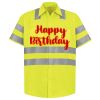 Men's High Visibility Safety Short Sleeve Work Shirt Thumbnail