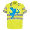 Men's High Visibility Safety Short Sleeve Work Shirt Thumbnail