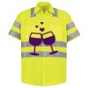 Men's High Visibility Safety Short Sleeve Work Shirt Thumbnail
