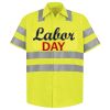 Men's High Visibility Safety Short Sleeve Work Shirt Thumbnail