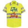 Men's High Visibility Safety Short Sleeve Work Shirt Thumbnail