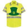 Men's High Visibility Safety Short Sleeve Work Shirt Thumbnail