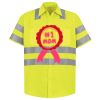 Men's High Visibility Safety Short Sleeve Work Shirt Thumbnail