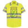 Men's High Visibility Safety Short Sleeve Work Shirt Thumbnail