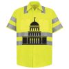 Men's High Visibility Safety Short Sleeve Work Shirt Thumbnail