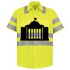 Men's High Visibility Safety Short Sleeve Work Shirt Thumbnail