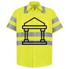 Men's High Visibility Safety Short Sleeve Work Shirt Thumbnail