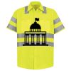 Men's High Visibility Safety Short Sleeve Work Shirt Thumbnail