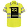 Men's High Visibility Safety Short Sleeve Work Shirt Thumbnail