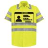 Men's High Visibility Safety Short Sleeve Work Shirt Thumbnail
