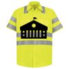 Men's High Visibility Safety Short Sleeve Work Shirt Thumbnail