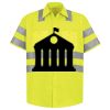 Men's High Visibility Safety Short Sleeve Work Shirt Thumbnail