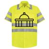 Men's High Visibility Safety Short Sleeve Work Shirt Thumbnail