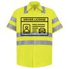 Men's High Visibility Safety Short Sleeve Work Shirt Thumbnail