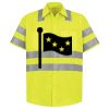 Men's High Visibility Safety Short Sleeve Work Shirt Thumbnail