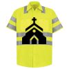 Men's High Visibility Safety Short Sleeve Work Shirt Thumbnail