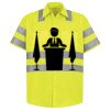 Men's High Visibility Safety Short Sleeve Work Shirt Thumbnail