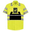 Men's High Visibility Safety Short Sleeve Work Shirt Thumbnail