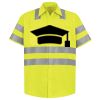 Men's High Visibility Safety Short Sleeve Work Shirt Thumbnail