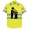 Men's High Visibility Safety Short Sleeve Work Shirt Thumbnail