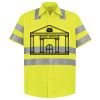 Men's High Visibility Safety Short Sleeve Work Shirt Thumbnail